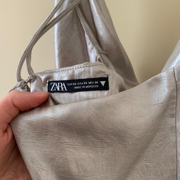 Zara Draped Metallic Top - Picture 6 of 6